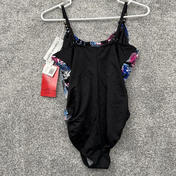 Magicsuit One Piece Swimsuit Size 10 Boho Chic Ruched Underwire Shaping Abstract - Picture 7 of 9